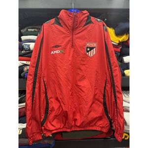 Austin Aztex F.C. Football Club 1/4 Quarter Zip Umbro Windbreaker‎ Jacket Rare